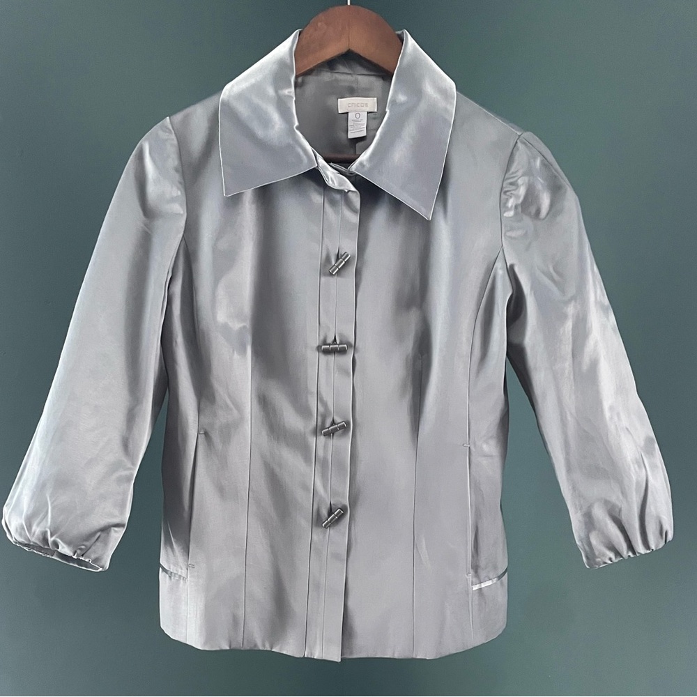 Chico's Elegant Silver Jacket